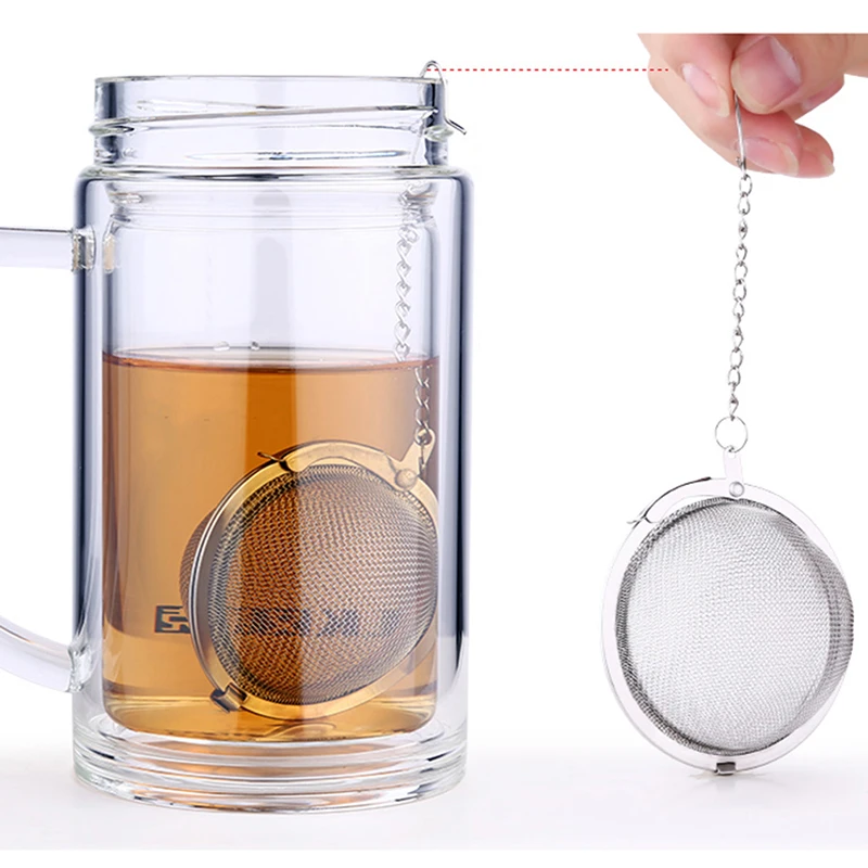 Durable Silver Reusable Stainless Mesh Herbal Ball Tea Spice Strainer Teakettle Locking Filter Infuser 773775 | Дом и сад