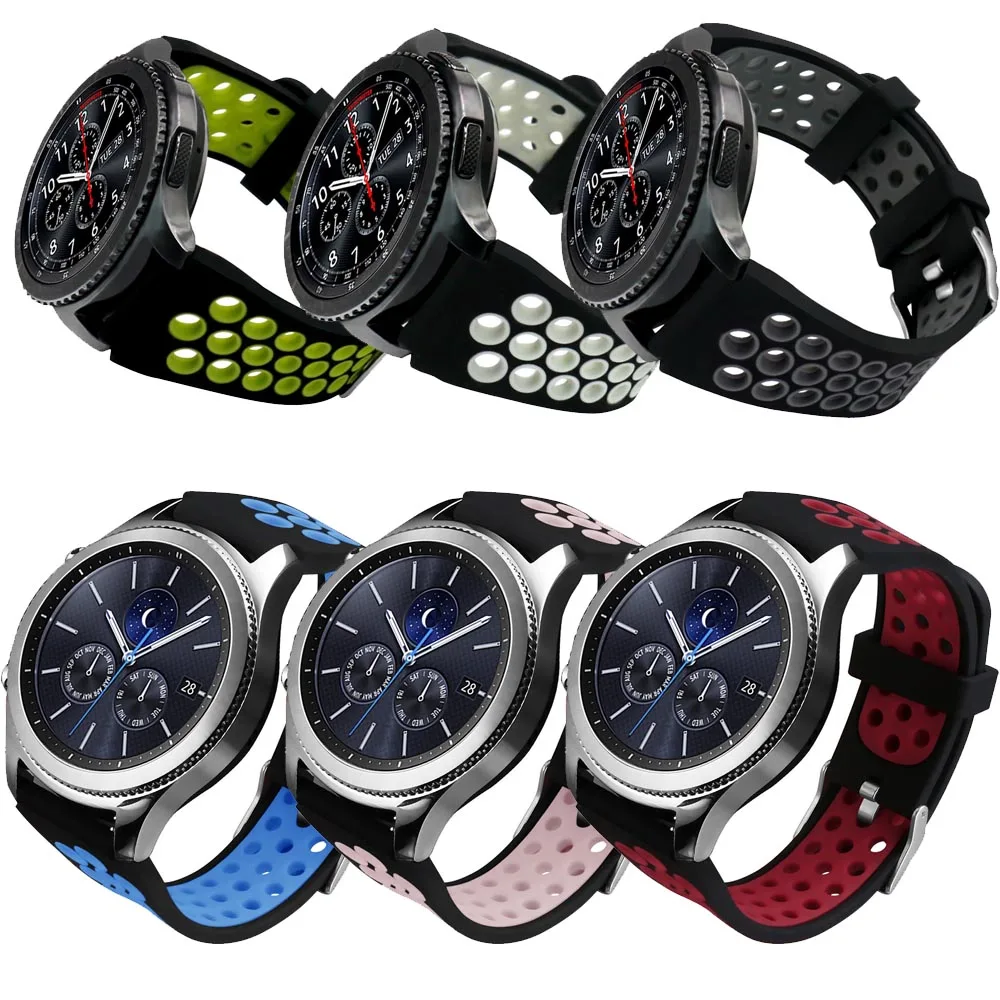 Tschick Silicone Replacement Strap Compatible for Samsung Galaxy Watch 46mm/ TicWatch Pro/Gear S3 Frontier/Classic SmartWatch |