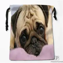 Пользовательские печати мопс-щенков сумки для покупок на шнурках дорожный мешочек для хранения плавать Пешие прогулки игрушка сумка унисекс мульти Size18-12-31-45