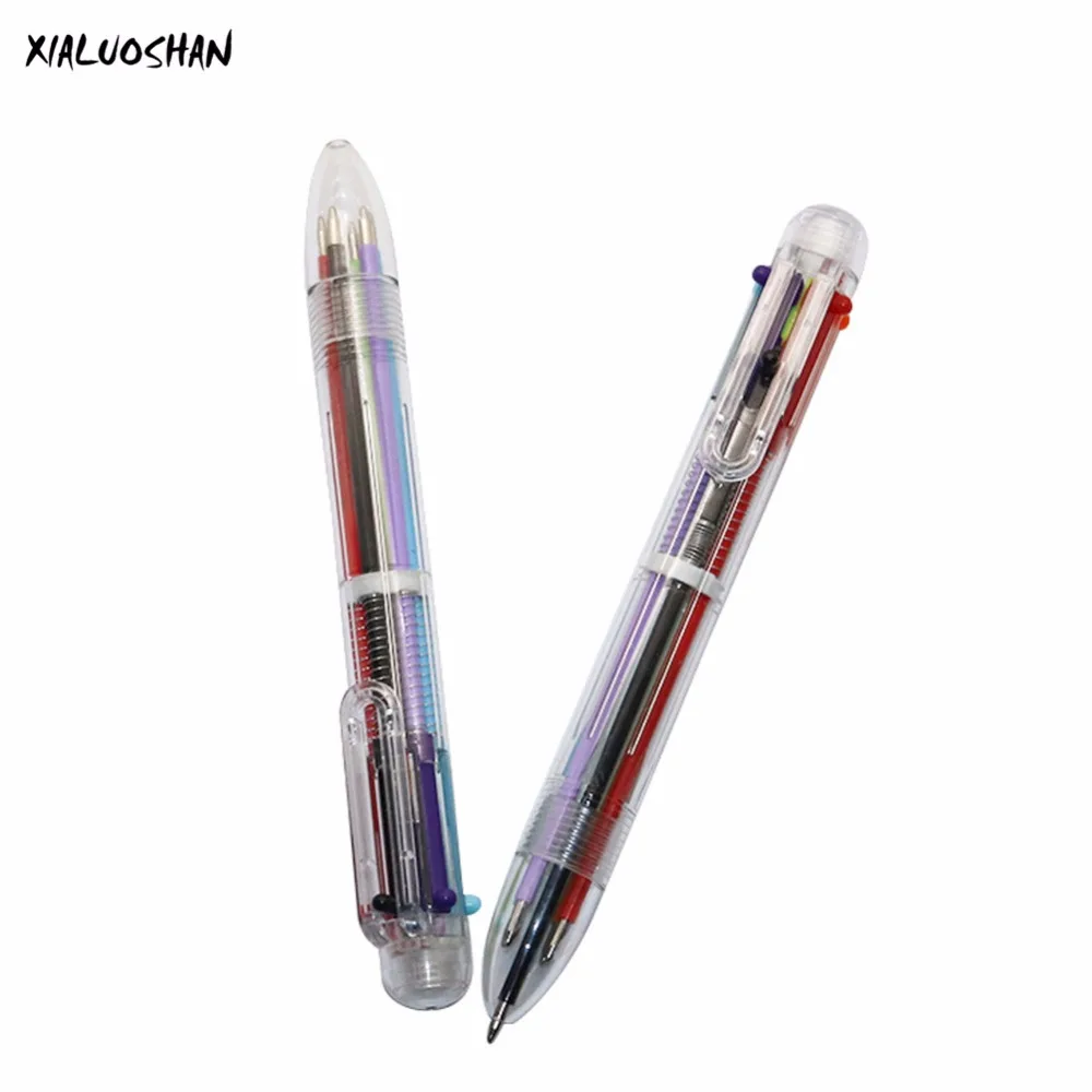 1/5 pz 6 In 1 penna a sfera a colori 6 colori ufficio scuola studente cancelleria pressata penna multicolore regali per bambini