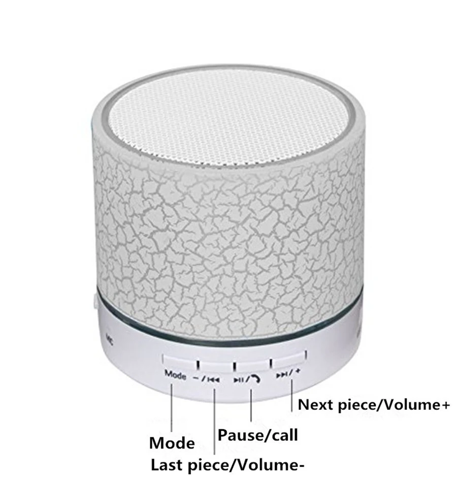 Icoque Smart Wireless Portable Bluetooth Speaker Led Light with Microphone Outdoor Stereo Music Color Mini TF PC USB Speakers (1)