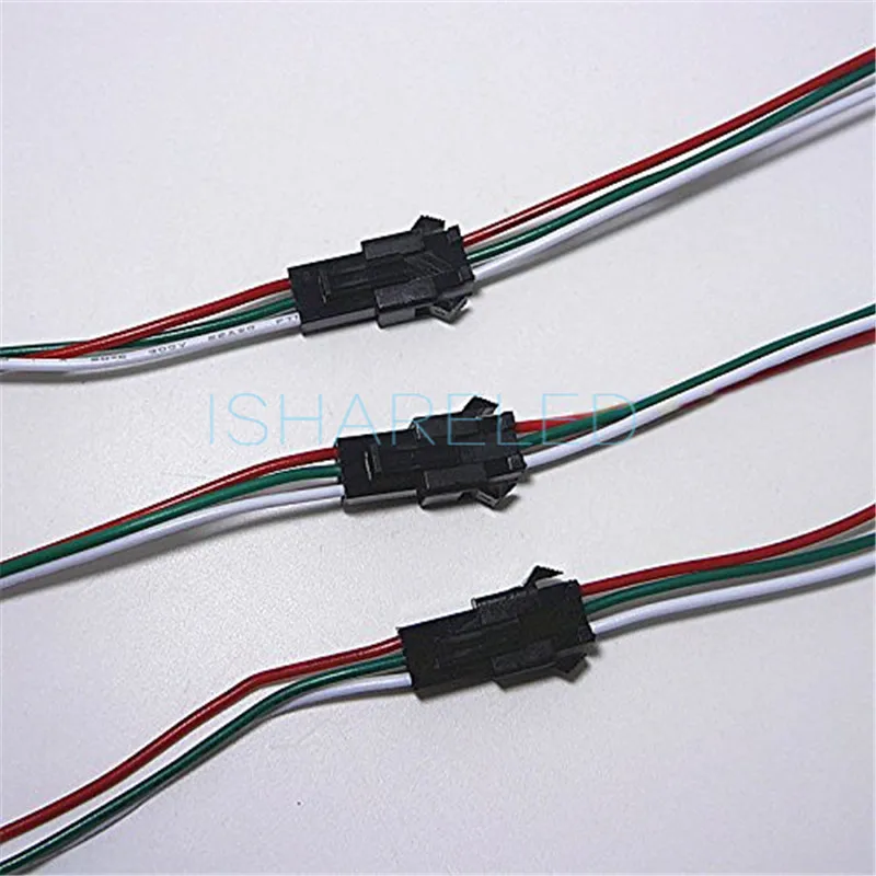 

Fast shipping 100pair 3 pin JST SM Male Female plug LED Connector Cable 15CM For WS2812B WS2812 WS2811 LED Strip Lamp