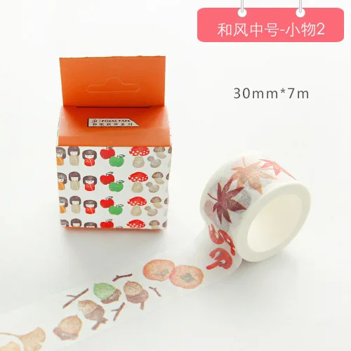 2PCS Washi Paper Tape Fireworks Flowers Stars House Small Fresh Hand Account Sticker Color Hand Account Tape Diary Hand Account - Цвет: E-3CM