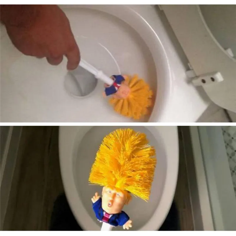 

Donald Trump Toilet Brush Two Style Toilet Brush Cleaning Funny Toliet Cute Plastic Novelty Cleaning Brush Bathroom Dropshipping
