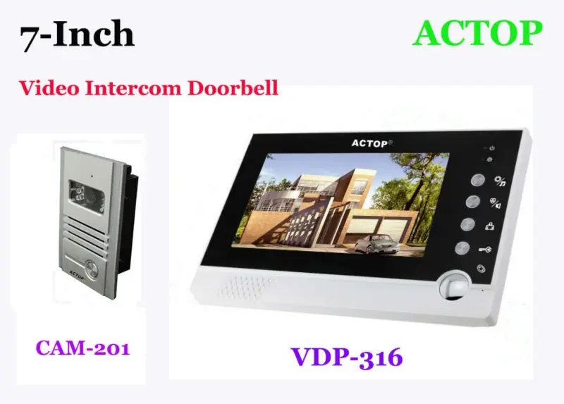

Free Sipping VDP-316+CAM-201Direct Factriy Straight -Click Wired Villa7-Inch Color Video Intercom Doorbell Intelligent Visual