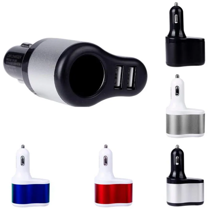 

New 3 In1 Usb Universal Car Charger Smart Auto Car Charger Adapter Charging For Iphone6/6S/5 7 Plus Car Mobile Phone Chargers