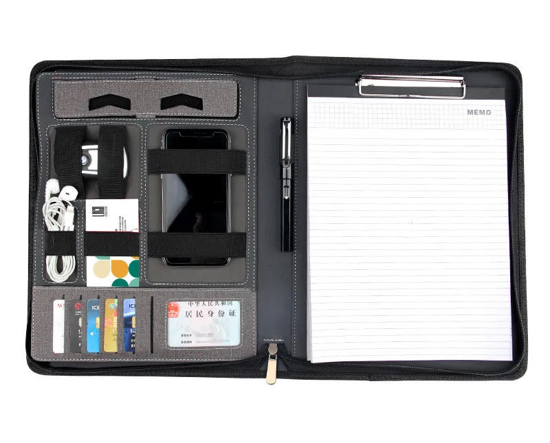 

Power Bank A4 Multifunctional Folder Sales Contract This Gift Is Built in 8000 Ma Charging Treasure Manager's Clamp