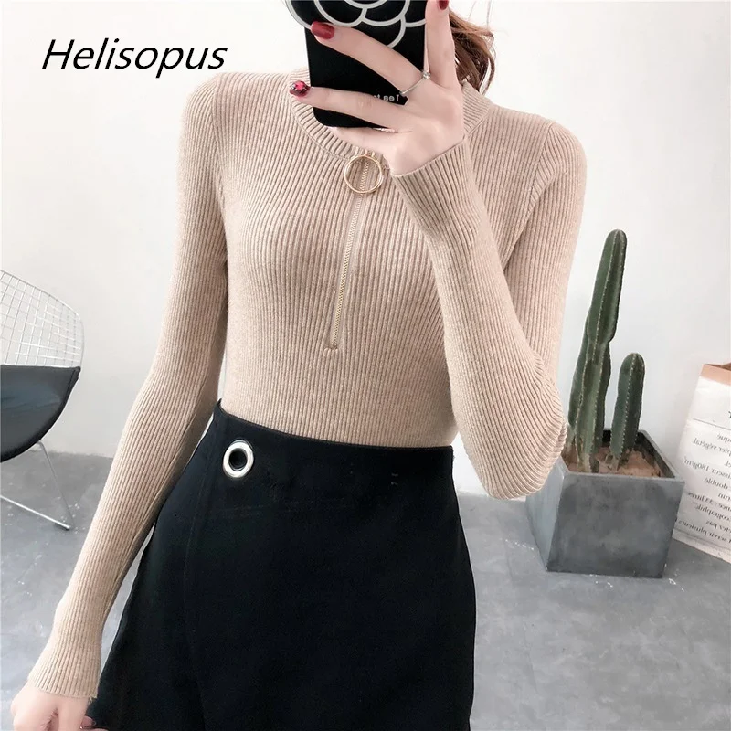 Aliexpress.com : Buy Helisopus New Solid Color Chic Zipper