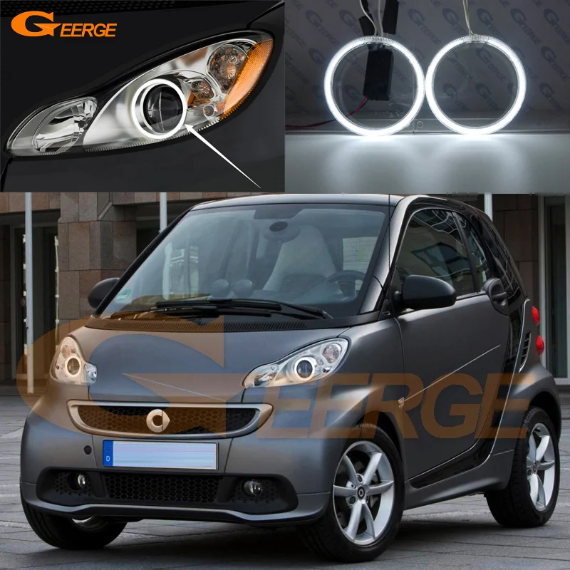For Smart Fortwo W451 2007 2008 2009 2010 2011 2012 2013 2014 Excellent Ultra bright illumination CCFL Angel Eyes kit Halo Ring for mazda 3 mazda3 bl sp25 mps 2009 2010 2011 2012 2013 excellent ultra bright illumination ccfl angel eyes kit