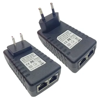 

EU US Plug DC 48V 1A CCTV Active PoE Adapter Injector Ethernet Power Adapter for IP Camera Power Pin 4/5(+) 7/8(-)
