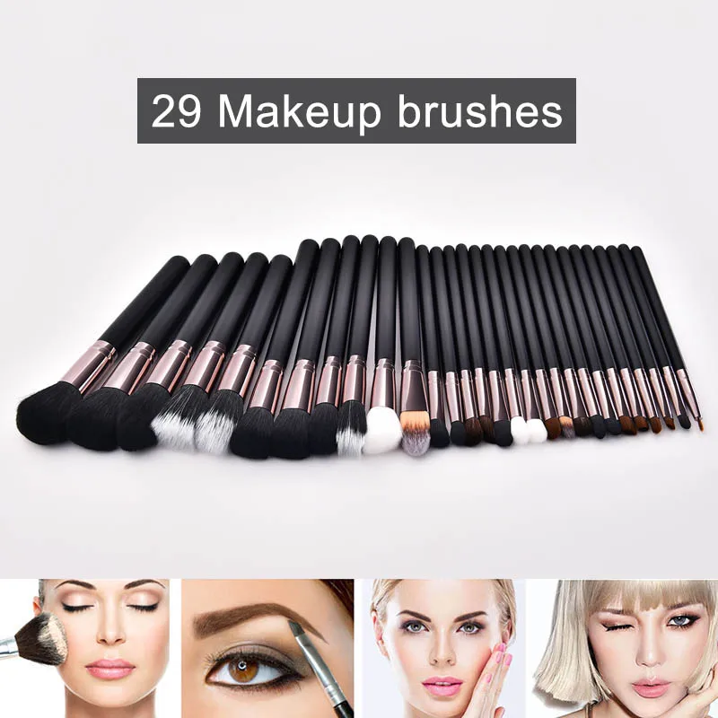 

29pcs Makeup Brushes Set Eye Shadow Foundation Blusher Cosmetic Tools Kit HB88