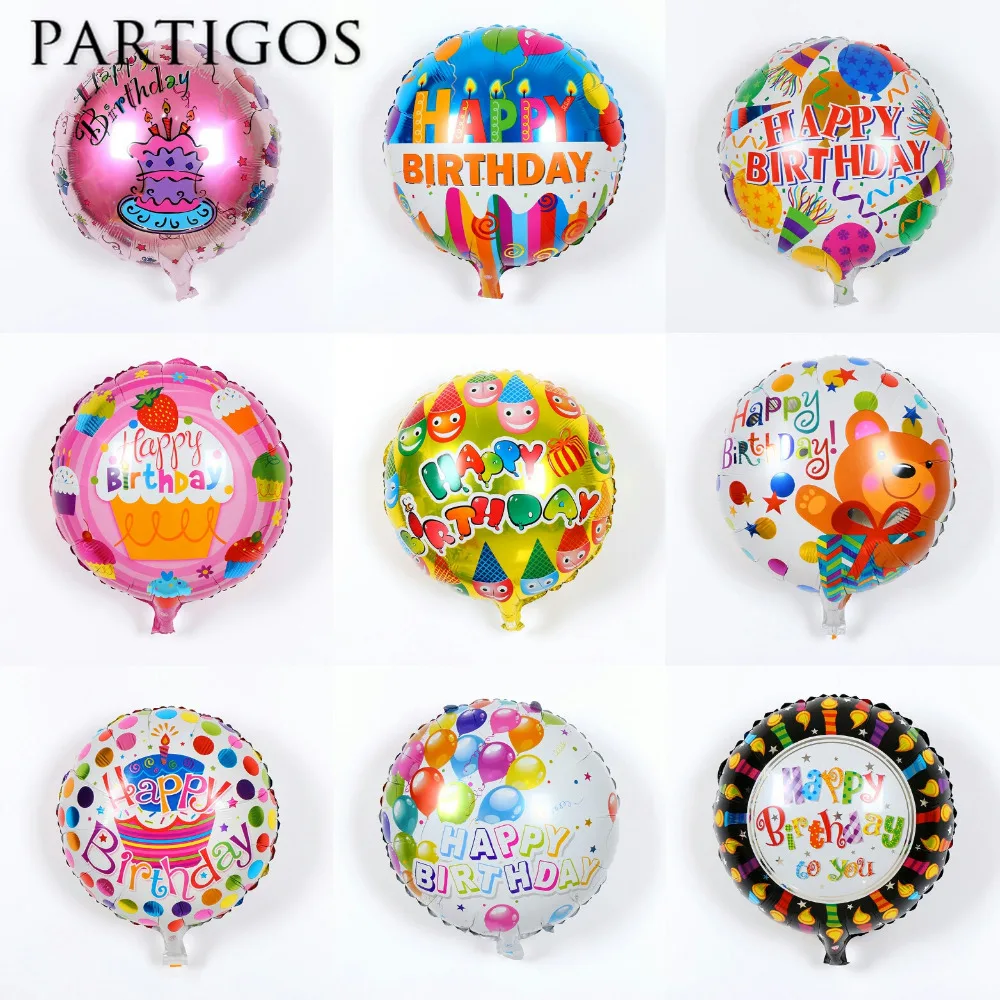  wholesale  50pcs lot 18inch HAPPY BIRTHDAY  THEME Balloons 