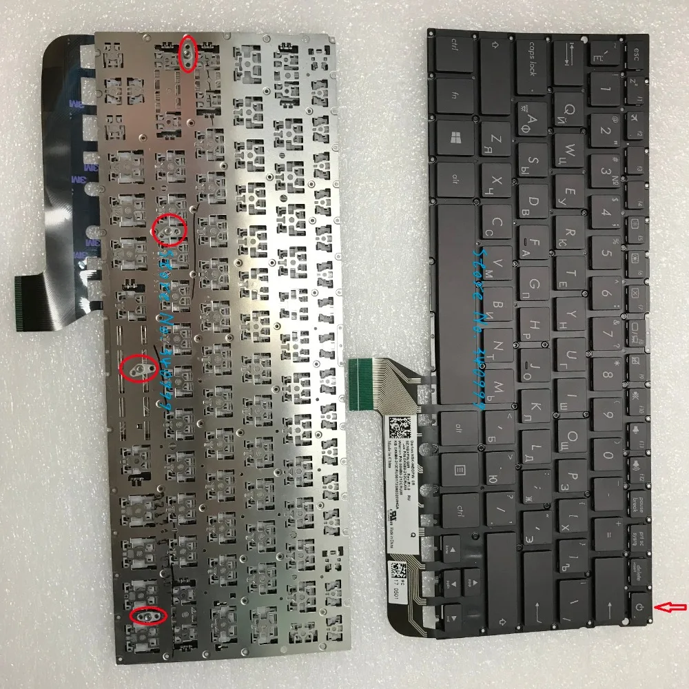 

New RU Keyboard For ASUS ZenBook UX430UQ UX430U UX430UA No frame