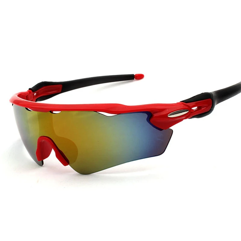 Спортивные солнцезащитные очки, ветрозащитные очки, UV400, для езды на велосипеде, бега, вождения, рыбалки, гольфа, бейсбола, софтбола, походные очки, очки - Цвет: Red