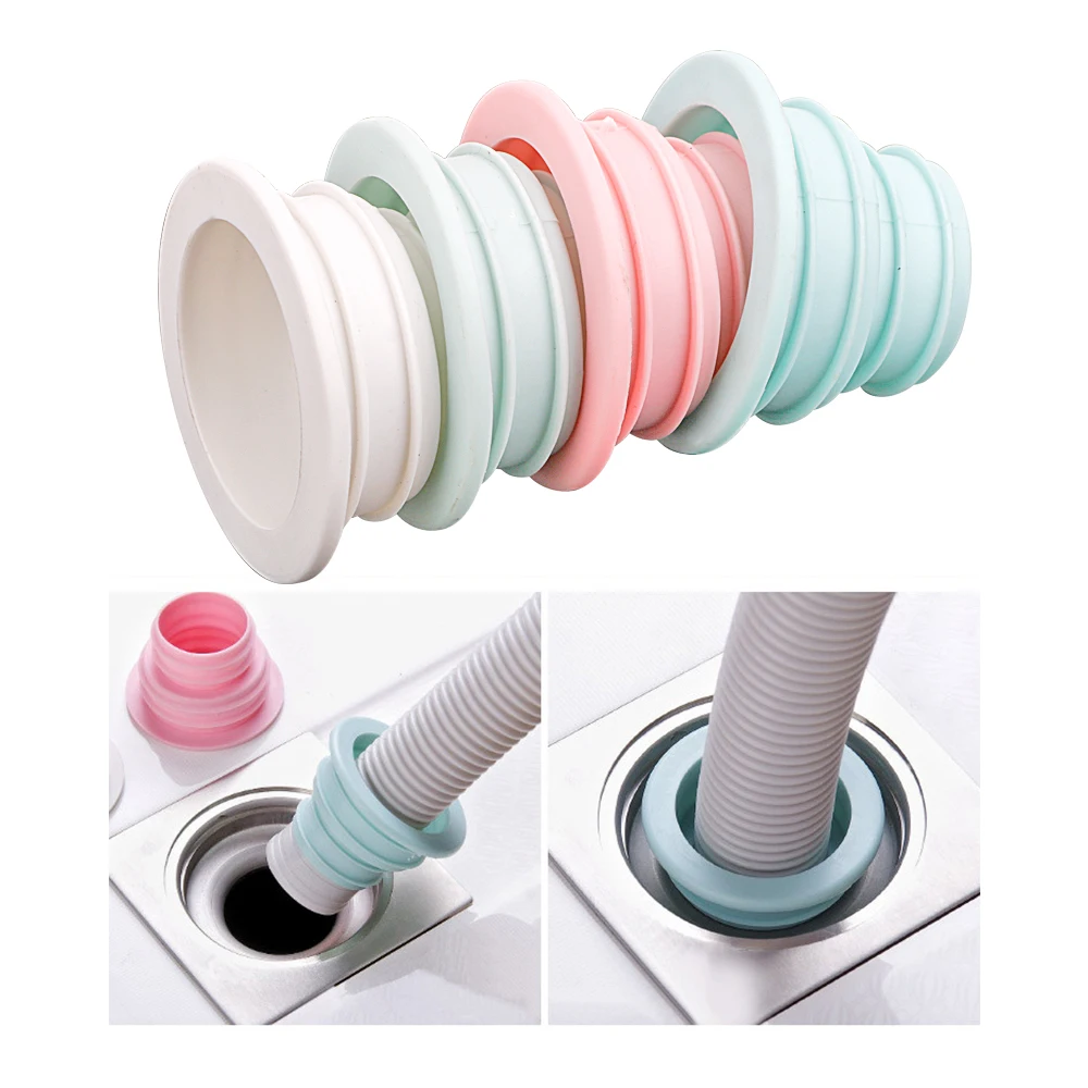 

Drain Seal Ring Sealing Plug Silicone Sewer Pipe Deodorization Ring Telescopic Pipe Washing Machine Pool Sewer