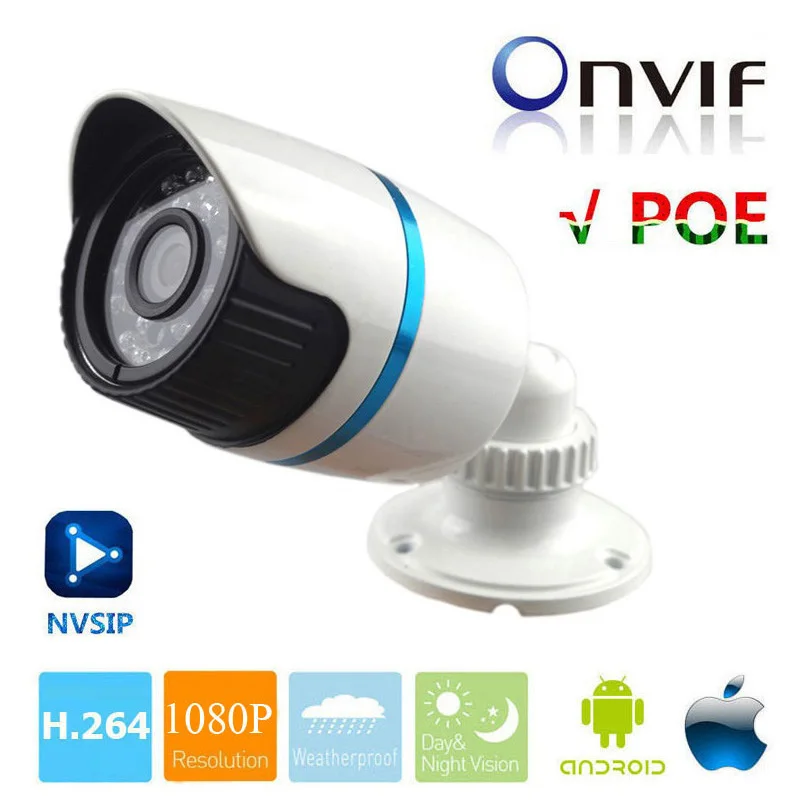 

HI3516C IP Camera POE 2MP Full HD 1080P Security Home ONVIF CMOS IR Night Vision H.264 Metal Waterproof Outdoor PoE CCTV Camera