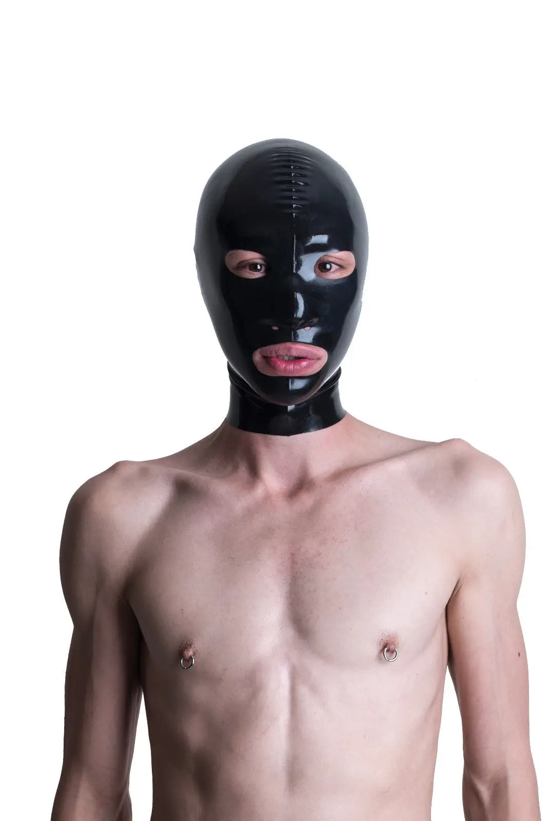 Резиновая маска для маски из латекса Haube Шварц 0 45 мм Gr. M L XL|Комплекты нижнего