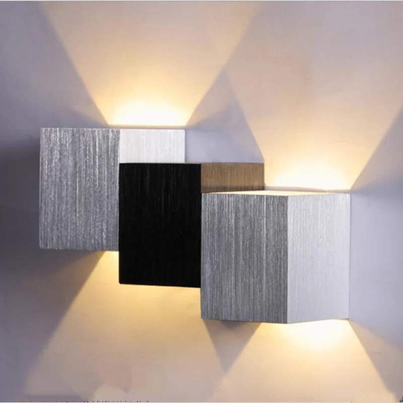 Modern minimalist 2w 6w led aluminum wall lamp wall lights for indoor corridor living room