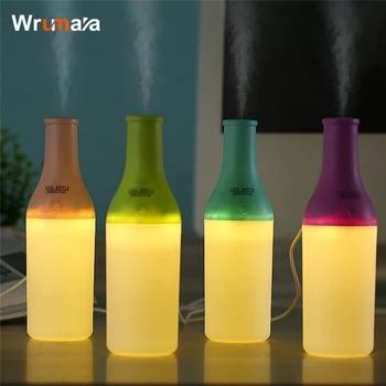 

Wrumava 3 in 1 Mini Cool Bottle USB Led Night Light Lamp Ultrasoni Humidifier Home Aroma Air Diffuser Purifier For Office Yoga