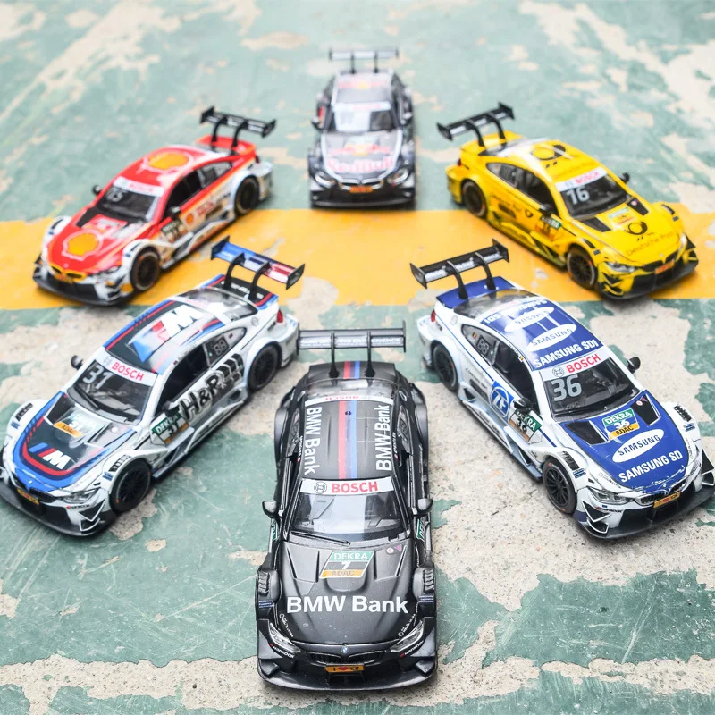 

New 1:32 scale simulation toy For M4 DTM Alloy Diecast Model Car Toys Shell Racing Team Pull back Vehicles Painting decoration