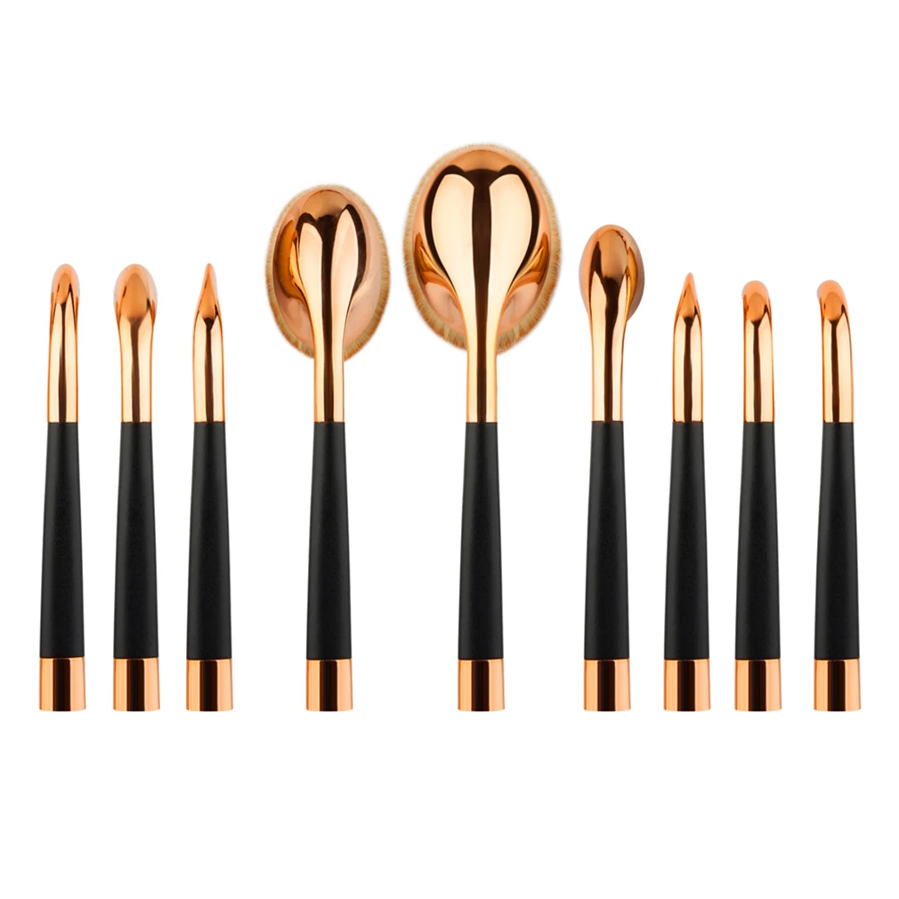 

9pcs/set brand makeup brushes sets make up brush kit 4 color option oval hair maquiagem face eyes beauty tool Best selling