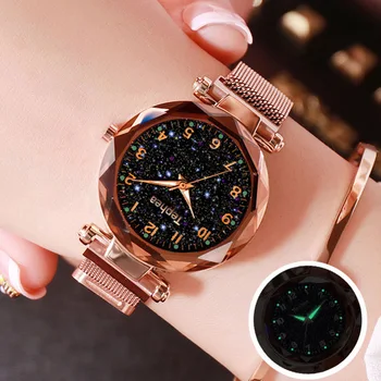 

Dress Woman Watches Rose Gold Casual Luminous Quartz Stainless Steel Band New Strap Watch 2019 Analog Wrist Watch Simple Watches