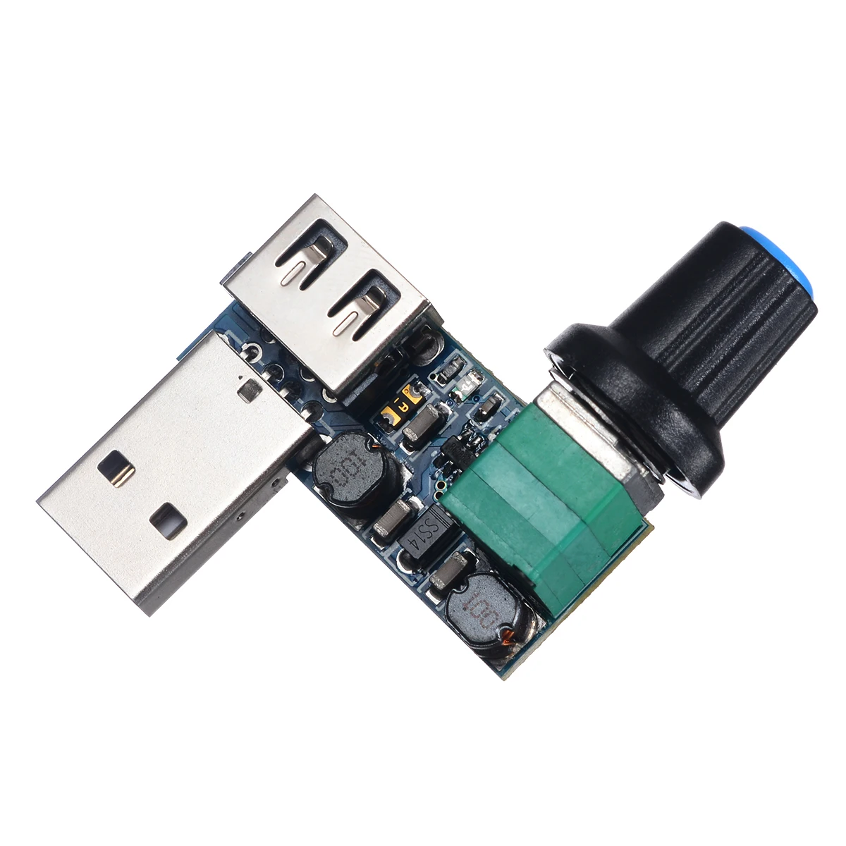 USB Fan Speed Controller Switch 5V to 12V  Fan Stepless Adjustable Speed Controller Speed Variable Regulator Module
