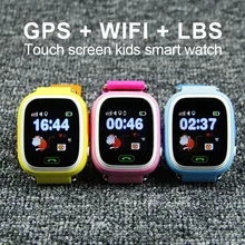Q90 gps smartwatch kinder/kinder/baby smart watch touchscreen sos anruf armbanduhr sos ort/devicetracker/anti verloren monitor