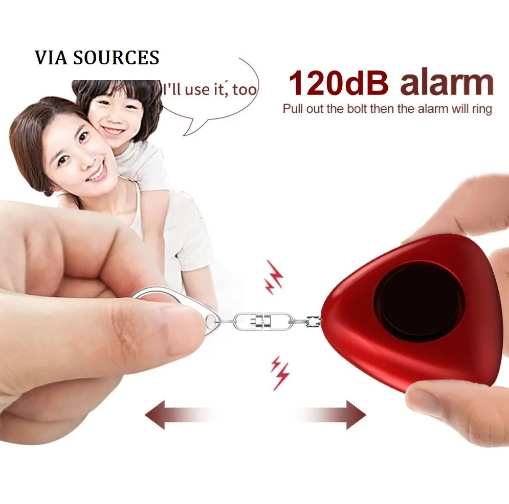 

Original Mini self defense personal security alarm keychain with LED Flashlight 120dB SOS Alarm for women as car keychain