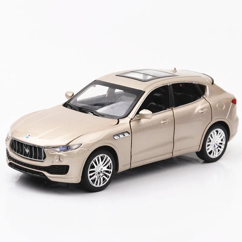 1:32 игрушечный автомобиль Maserati SUV Металлический Игрушечный литой автомобиль Diecasts& игрушечный Транспорт модель автомобиля Миниатюрная модель автомобиля игрушки для детей - Цвет: Золотой