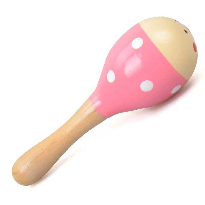 Colorful Wooden Maracas Baby Child Musical Instrument Rattle Shaker Party Children Gift Toy Early Educational toys Gift for Kids