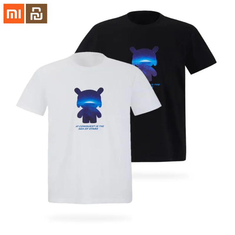 2 х цветный xiaomi mitownlife риса кролика футболка с короткими рукавами Звезда Океан из