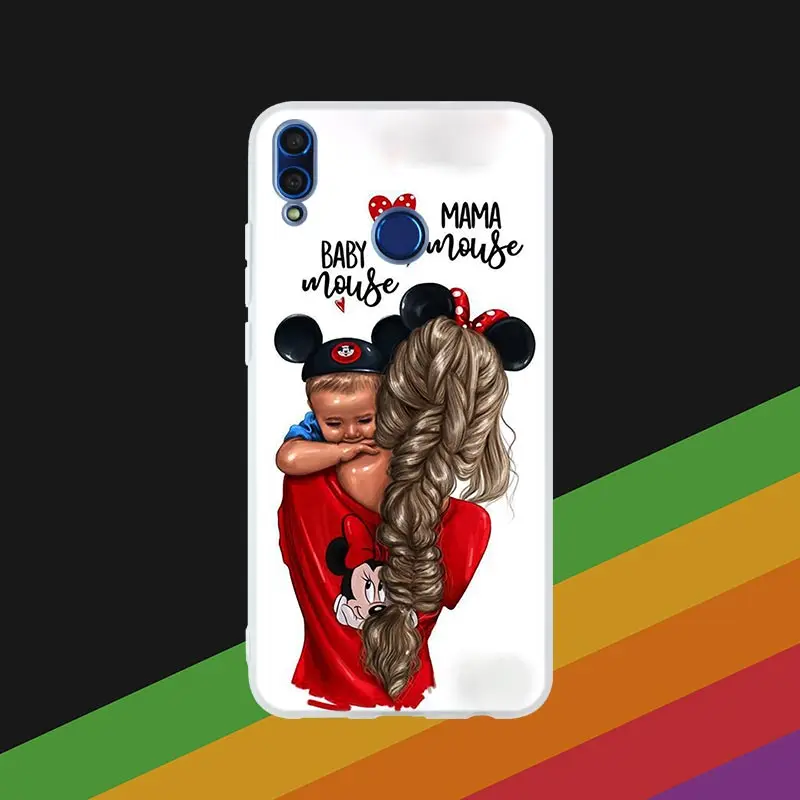 Phone Case 15 Модный чехол для телефона с черными коричневыми волосами для мамы и дочки, чехол для телефона huawei Honor 10i 9i Lite 8a 8x max 8c 7x 7a pro 6x V20 Paly - Цвет: Phone Case 15