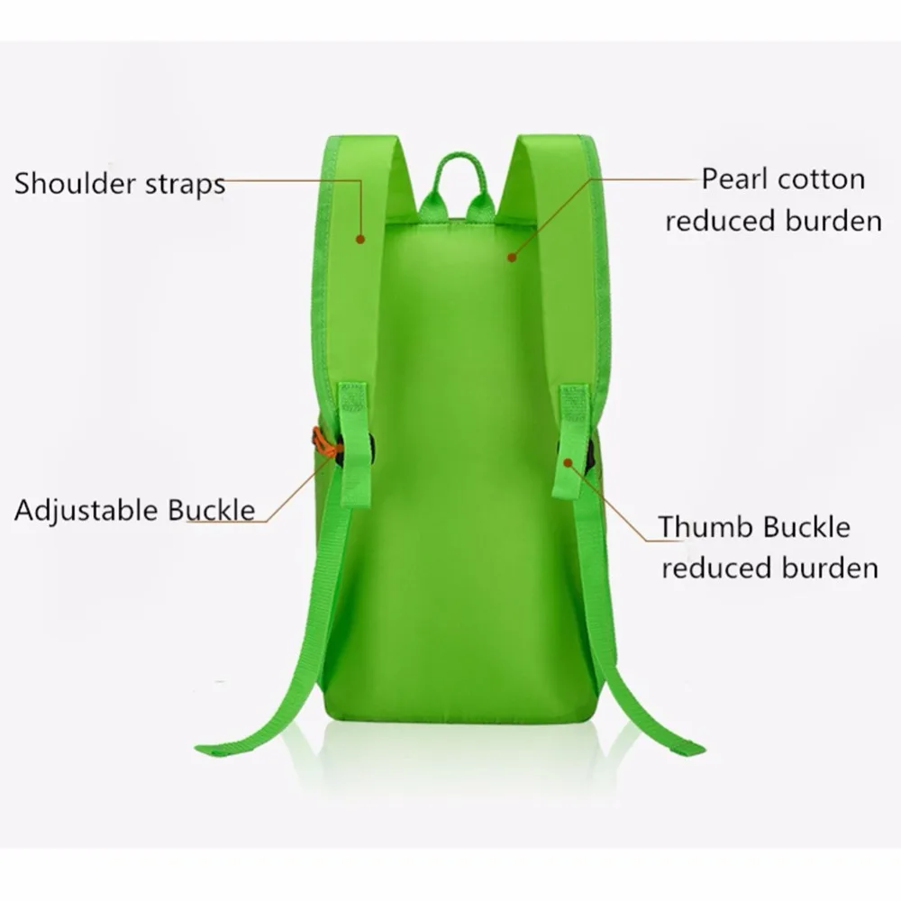 Nylon Camping Backpack Travel Backpack Outdoor Sport Hiking Mountaineering Bag Travel Tactical Backpack 10L City Walking Bag
