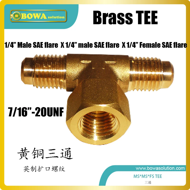 

Brass TEE Male SAE to Male SAEe to Female SAE line is working together with rotalock valves to install pressure gauge and switch