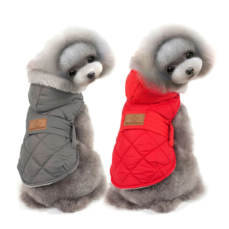 GLORIOUS KEK Diamond Quilted Dog Jacket Winter Belly Adjustable Puffy