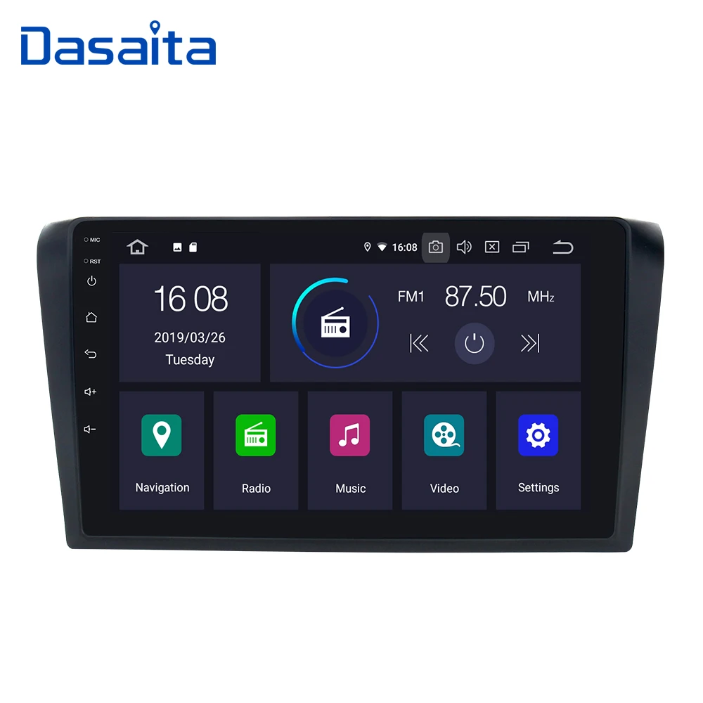 Excellent Android 9.0 Car 1 din Stereo for old Mazda 3 2006 2007 2008 2009 2010 2011 2012 GPS Car Radio Bluetooth 9" IPS  Screen 1