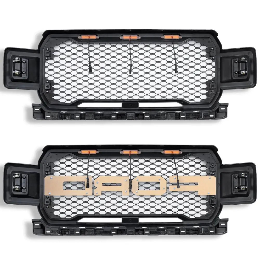Новый черный Grile подходит для Ford F150 2018 2019 светодиодный сотовый Раптор стиль с