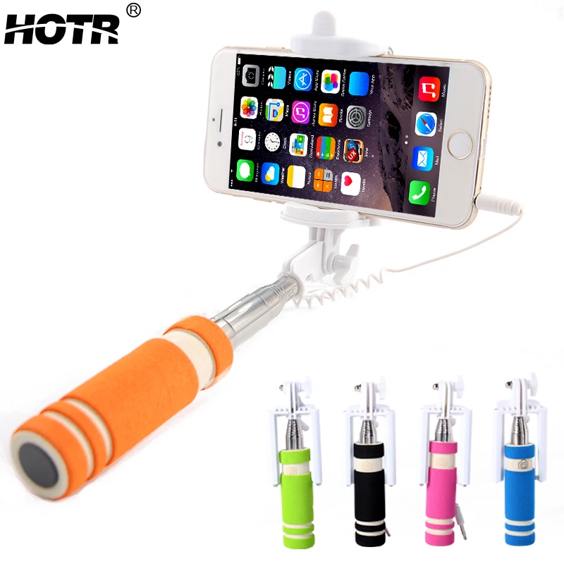 

Portable Mini Selfie Stick IOS Android Para Selfie Extendable for iphone 6 6s 5 5S SE 4S for Samsung Note 9 8 s8 S9 Plus s7 edge