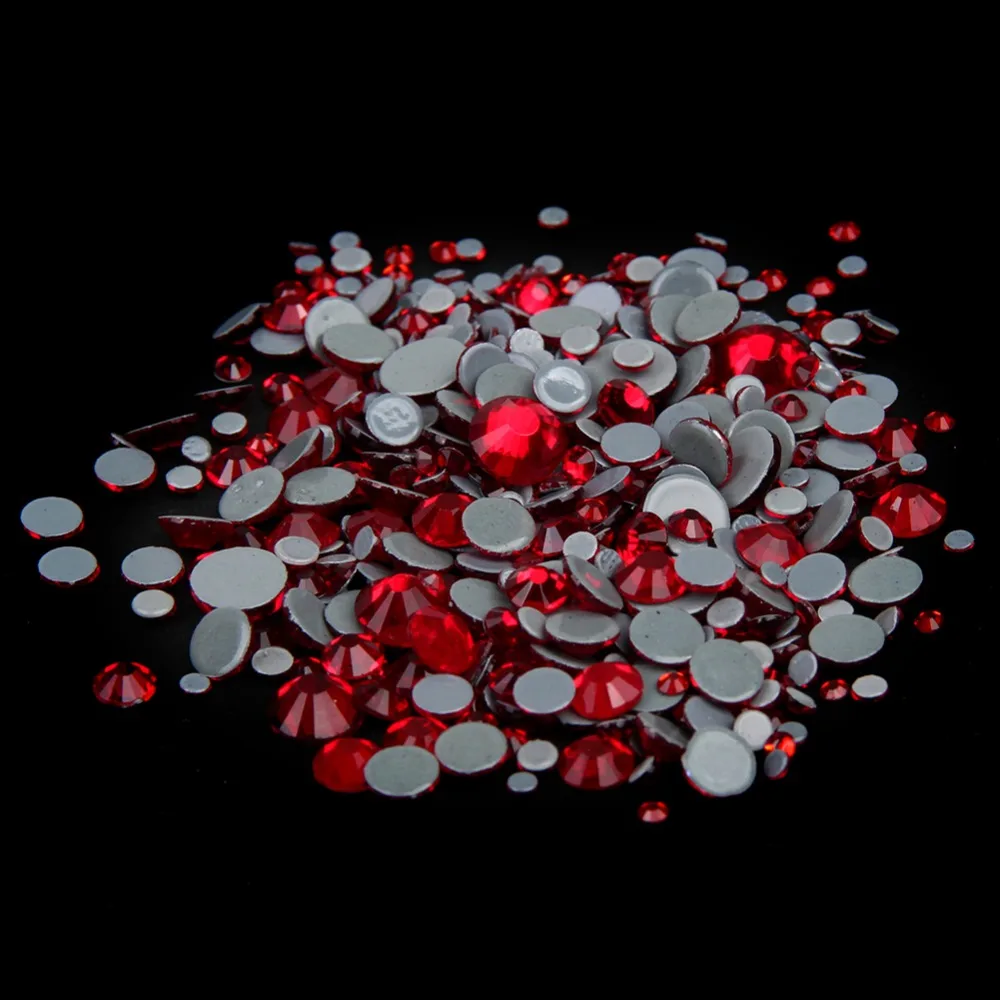 

Light Siam Color 18 1440pcs Hotfix Strass Rhinestones With Glue Backing Iron On Glass Diamonds Perfect For Clothing Bags Shoes
