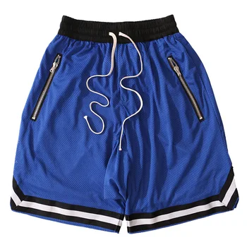 

Drop Crotch Mesh Shorts Men 2019 High Street Summer Elastic Waist Double Layer Men's Shorts Hip Hop Basketball Shorts 10 Colors