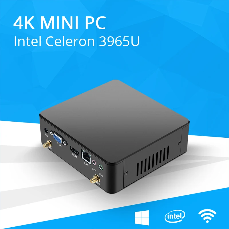 Xcy безвентиляторный мини ПК компьютер Windows 10 Core i5 4200Y двухъядерный wifi HDMI VGA HTPC ноутбуки микро настольные компьютеры неттоп NUC USB 3,0