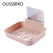 Домашний милый смайлик мыло коробка с наклейками прекрасный пластиковый полый дизайн раковина дренаж для мыла блюдо эфирные принадлежности для ванной комнаты