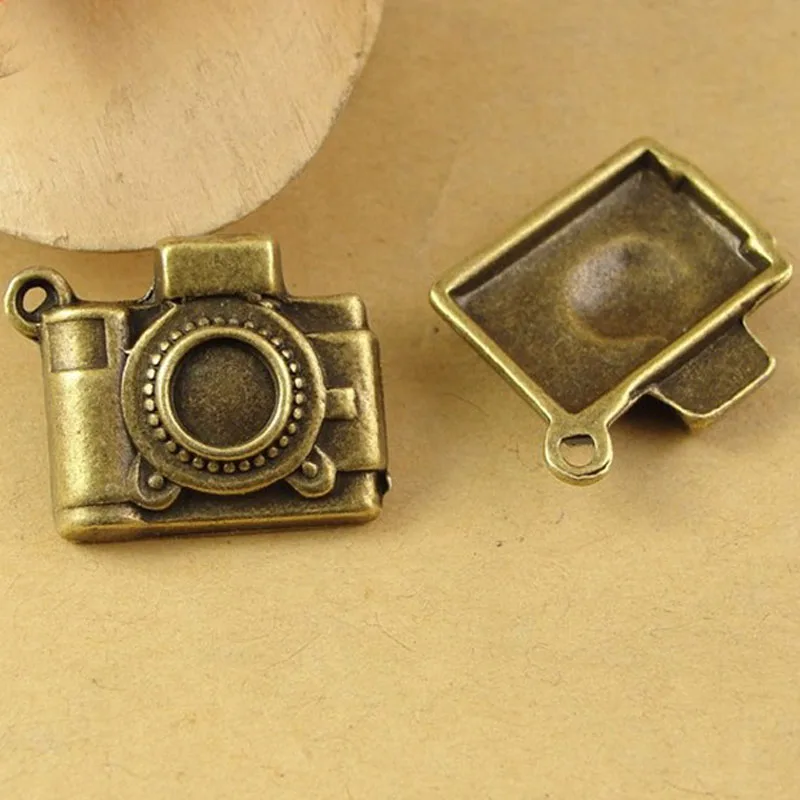 20pcs 20*17MM Antique Bronze camera charm pendant beads