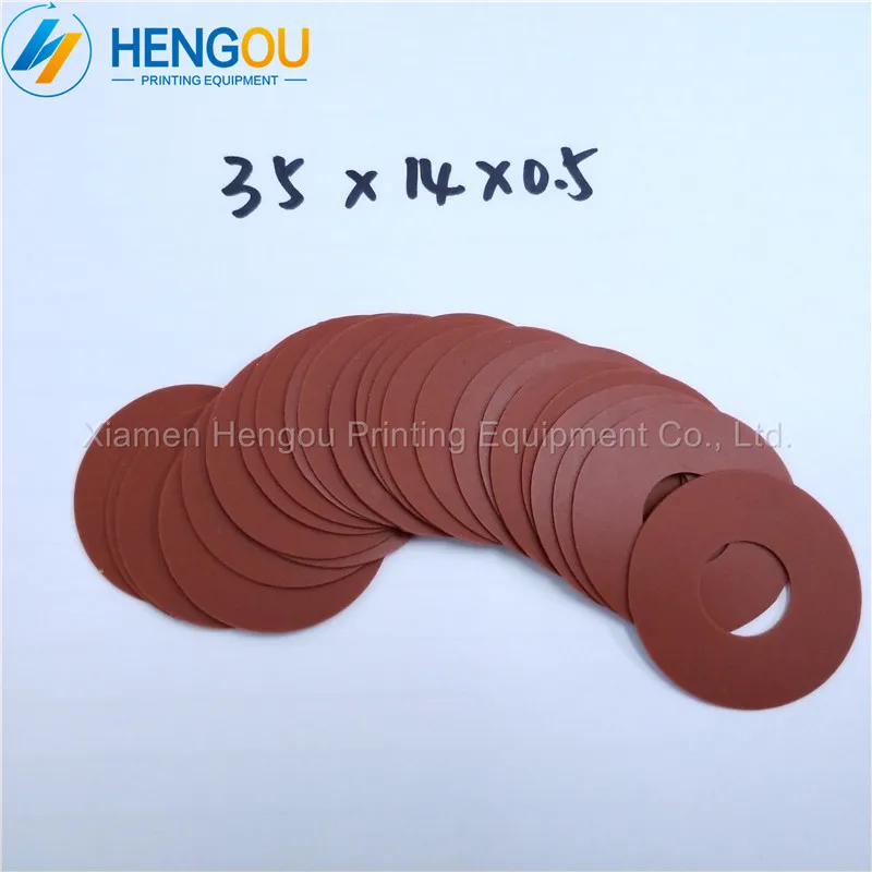 

100 Pieces New Red Heidelberg Rubber Sucker 35x14x0.5mm Heidelberg Offset Printing Machine Parts