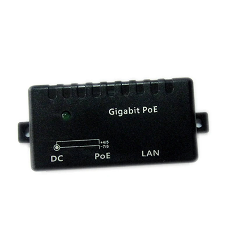 POE Injector Gigabit 48V 24V 12V 56V 100/1000Mbps Single Port Gigabit POE Cube 6