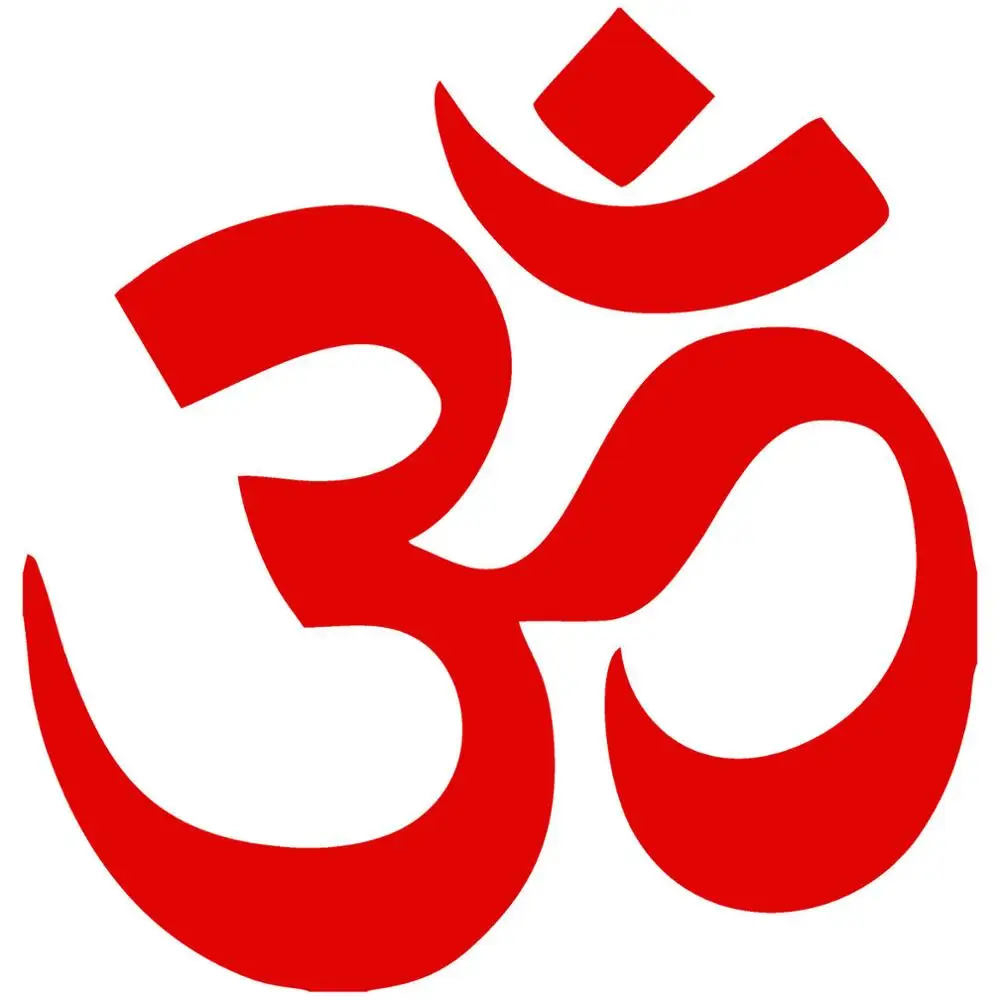 AUM Om Symbol Hinduism духовная Наклейка на стену автомобиля Высокое качество Заводская распродажа прямые наклейки Muraux Настенная роспись J447 - Цвет: red