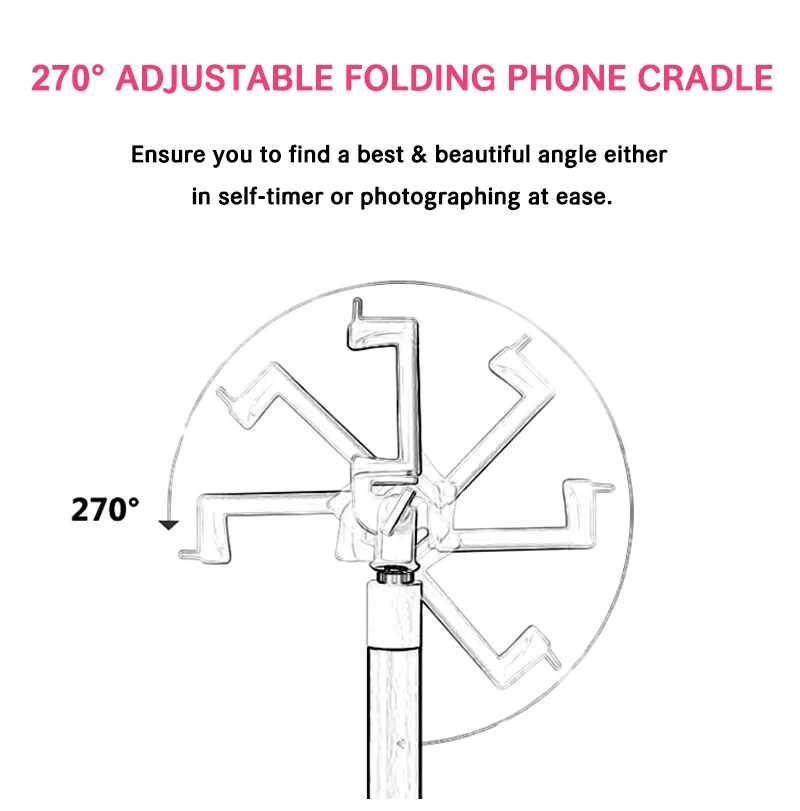 ManiFun Battery Free Selfie Stick Wired Extendable Monopod Cable Control Self-portrait for Xiaomi Android iPhone Samsung (4)