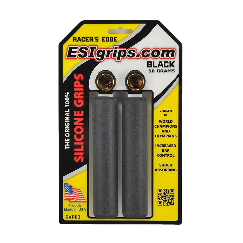 ESIgrips.com MTB велосипедный Руль силиконовые ручки для XC/AM Сделано в США - Цвет: Black racer 50g