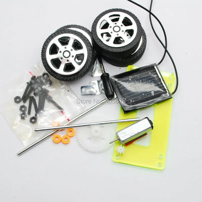 20 комплектов зеленая модель миниатюрный мини солнечный автомобиль diy для производственной технологии обучающая игрушка для подростков